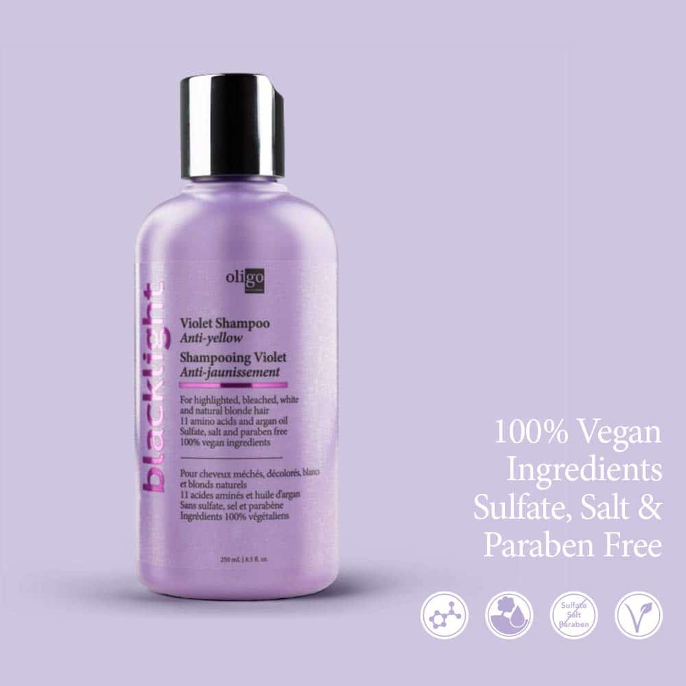 Oligo Professionel Blacklight Violet Shampoo Online to Remove Yellow Bleached Hair at Home