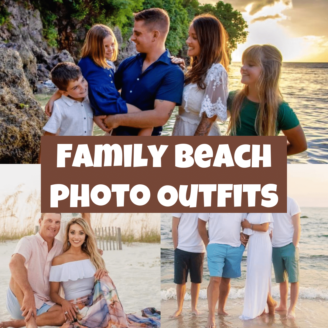 family beach photo outfits and beach photo ideas