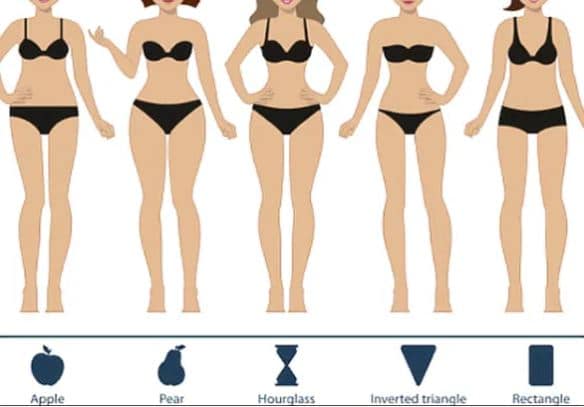 Body Types for Women including Apple Shape Figure