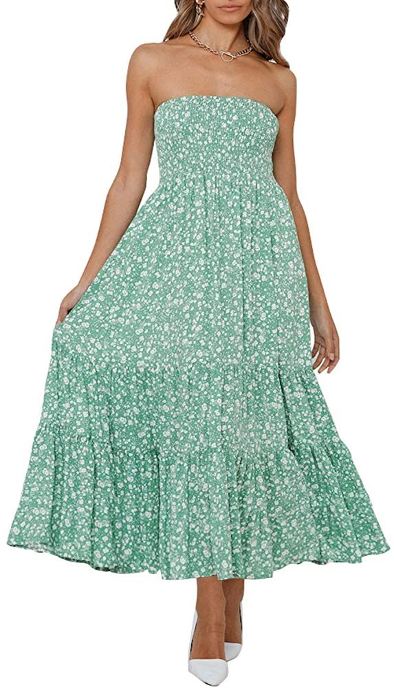 Green Boho Floral Print Summer Dress Stitch Fix Dupe by ZESICA