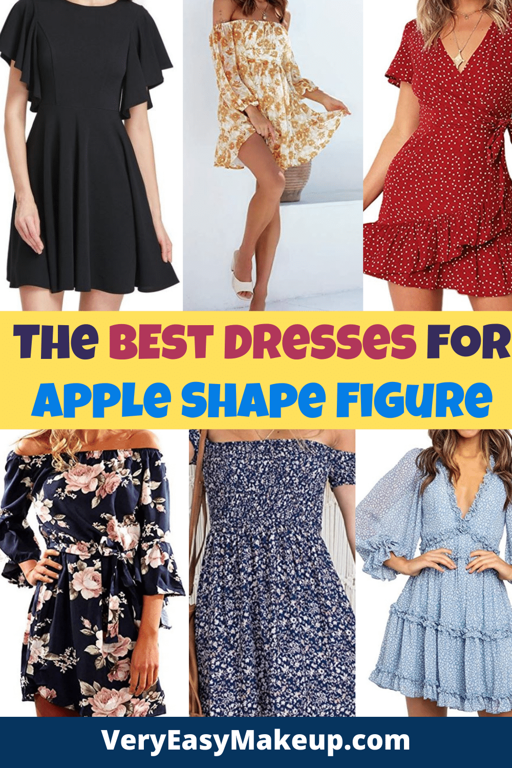 The Best Dresses for Apple Shape Figure by Very Easy Makeup