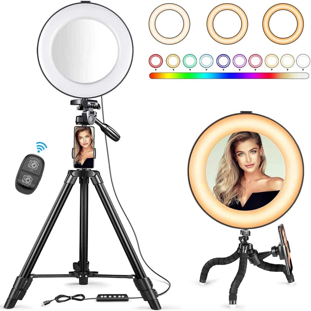 ring light light to look younger on Zoom calls