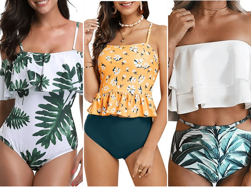 cute and cheap swimsuits for women with small bust and small chest on Amazon