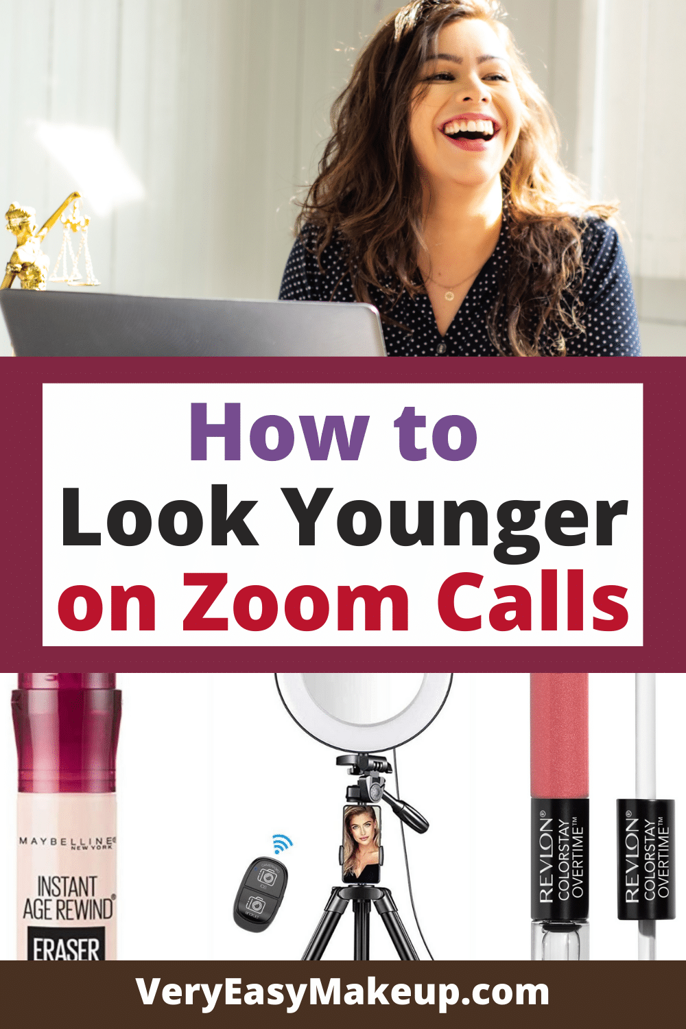 how to look younger on Zoom calls by Very Easy Makeup