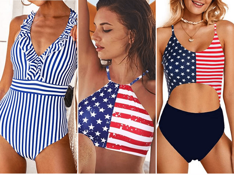 4th of July swimsuits for women to wear with 4th of July outfits for women