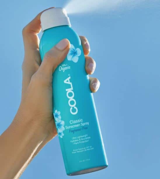 Coola sunscreen with coconut scent