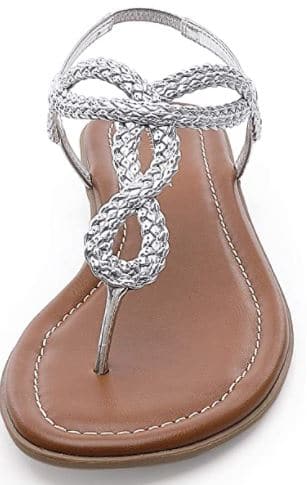 CentroPoint cute Roman Gladiator Sandals in Silver