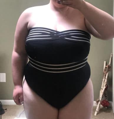 Hilor Women's One Piece Swimwear Front Crossover Swimsuits Hollow Bathing Suits Monokini plus size