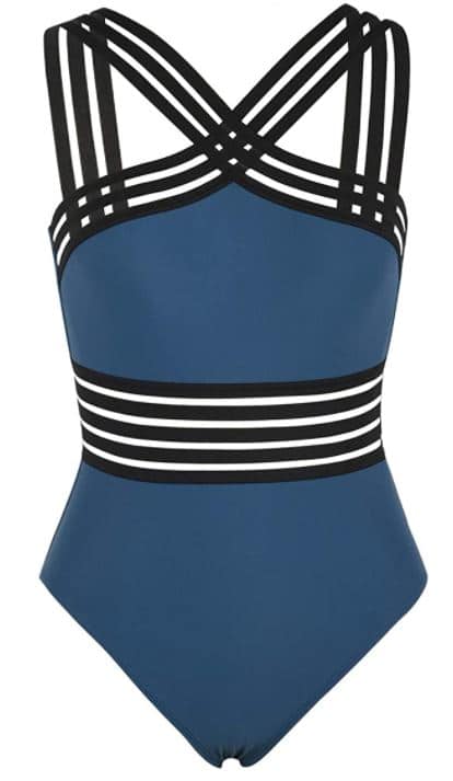 Hilor Women's One Piece Swimwear Front Crossover Swimsuits Hollow Bathing Suits Monokini for curvy women on Amazon