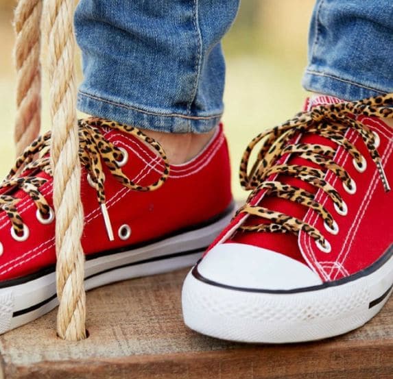 fun leopard print shoelaces for converse sneakers