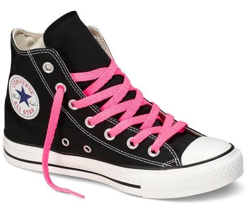 fun hot pink shoelaces for converse sneakers