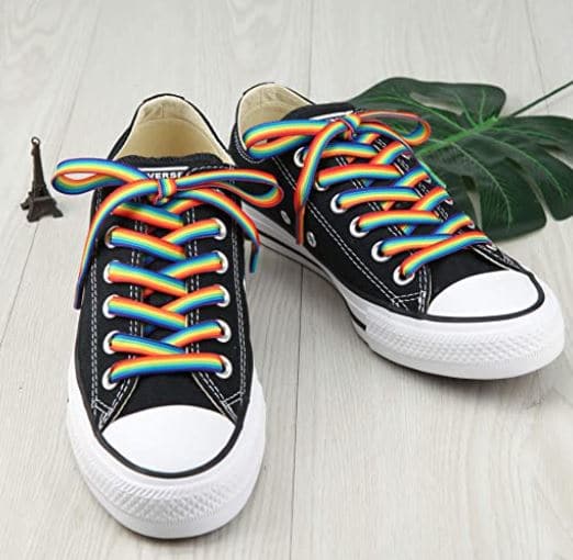 fun rainbow shoelaces for converse