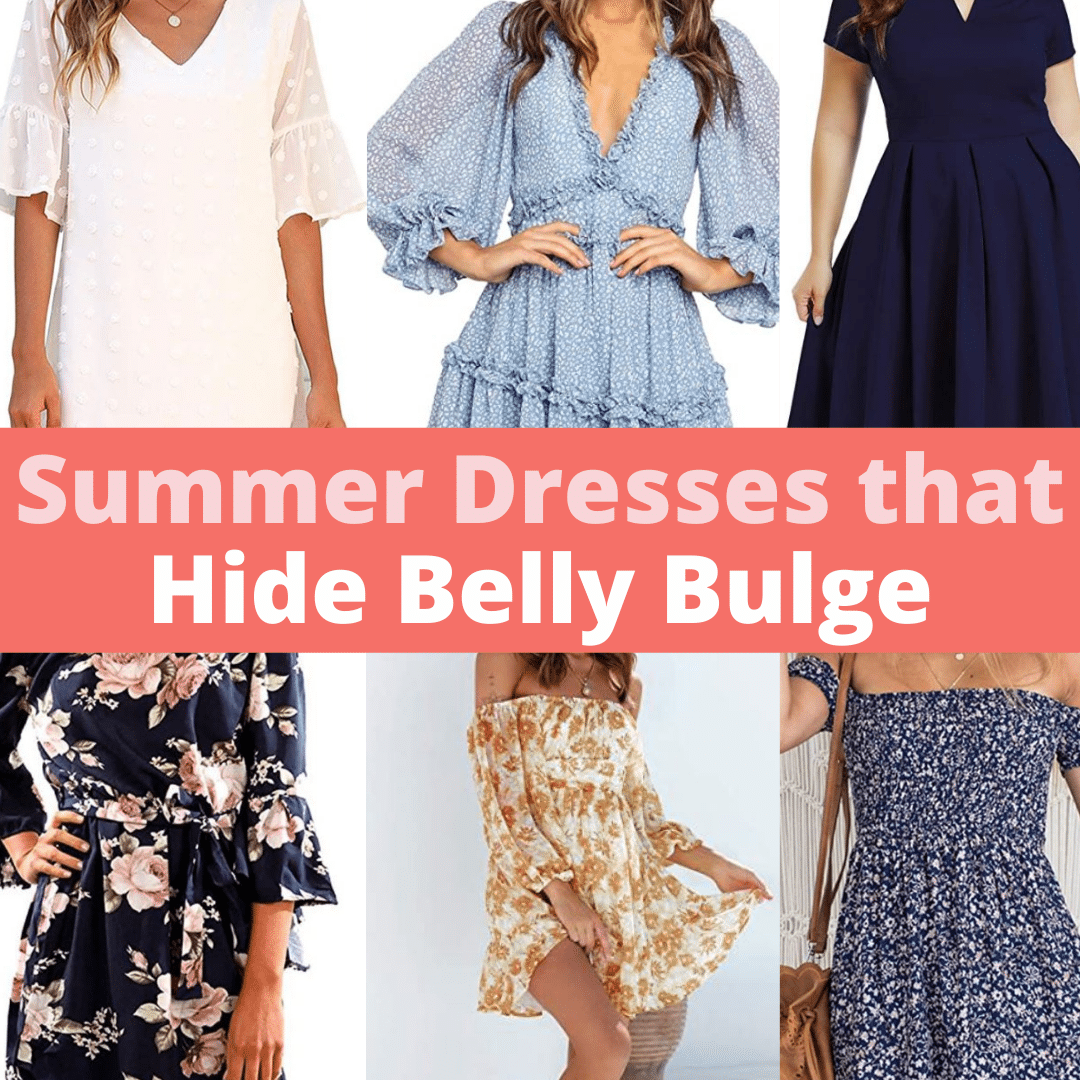 best summer dresses that hide belly bulge on Amazon
