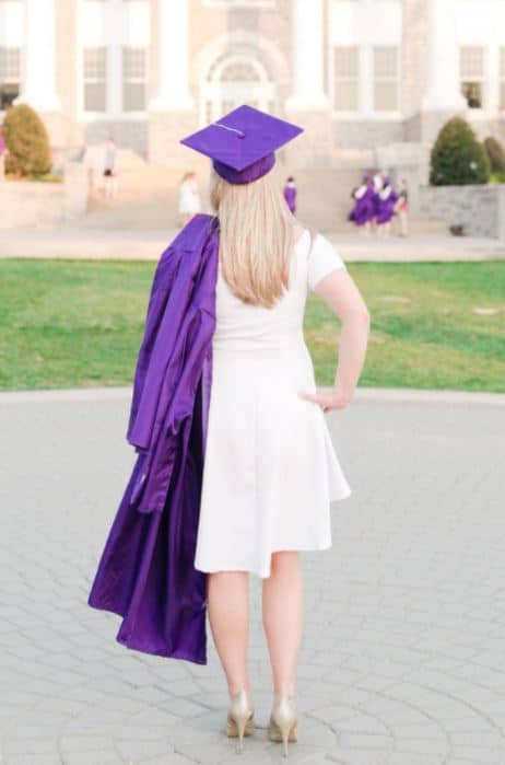 white college graduation dress 2021 by Sarin Mathews