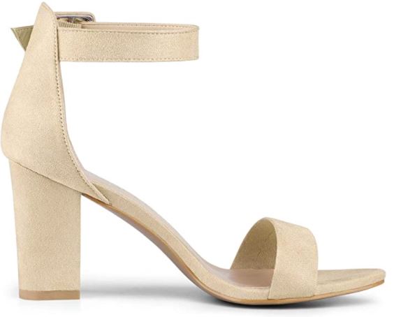 Allegra K open toe sandals and heels in cream/beige