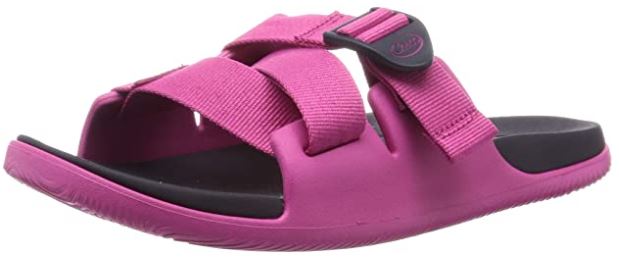 Chaco Women's Chillos Slide Sandal in Pink Magenta for cute sandals for plantar fasciitis