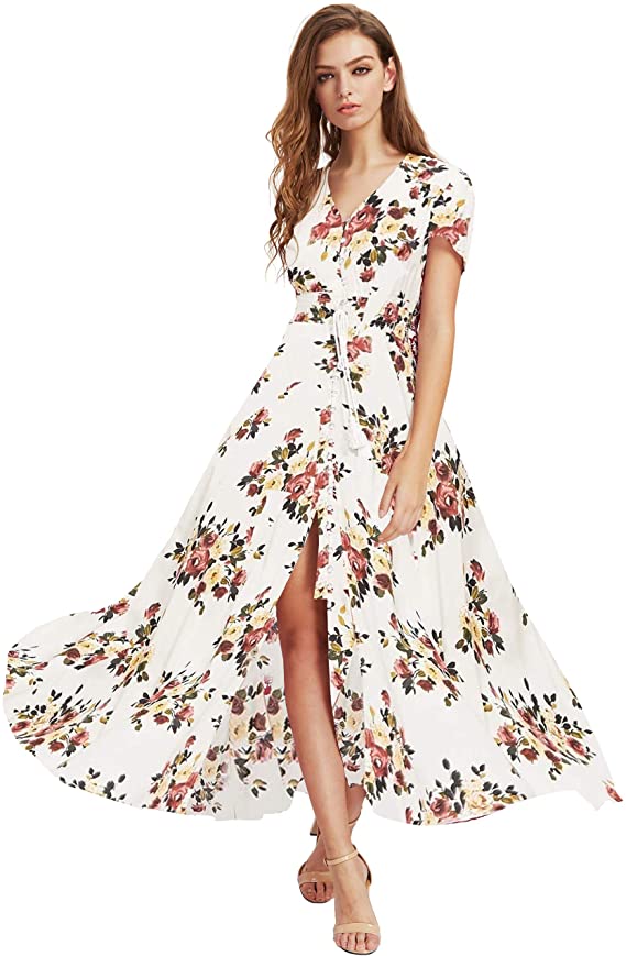 Milumia Long Floral Maxi Dress