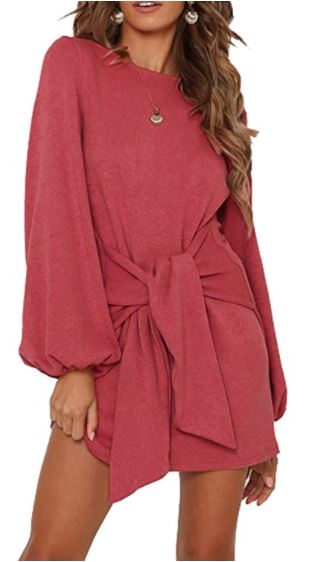 R. Vivimos red sweater dress for fall outfits on Amazon