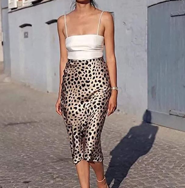 leopard print midi skirt for fall
