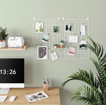 photo display grid for college dorm room decor