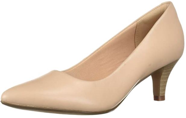 Clarks Linvale Jerica pump in blush leather nude