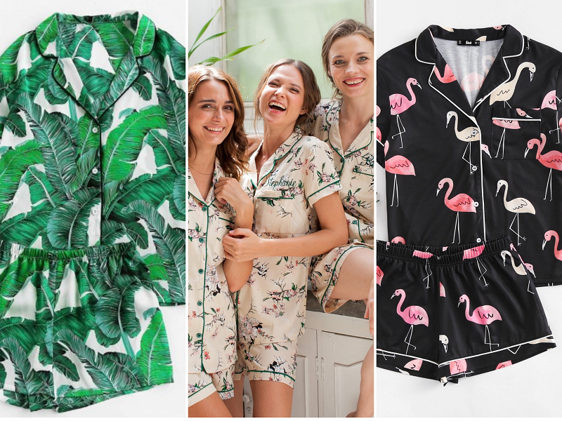 cute and cheap bridesmaid pajama sets on Amazon