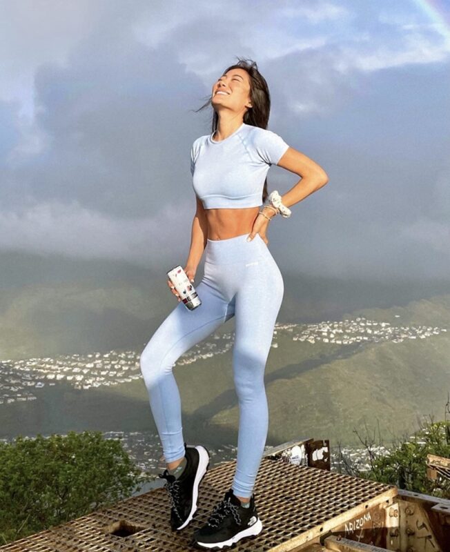 light blue summer athleisure outfit for women on Amazon