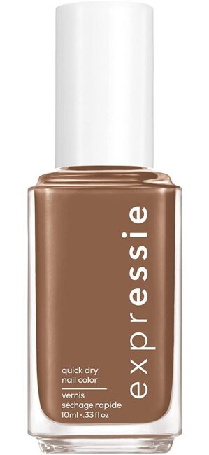 Essie Mid Day Mocha light and rich brown nail polish color for fair skin and for fall