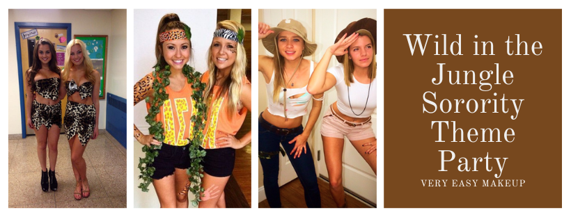 wild in the jungle fun and unique sorority college theme party idea by Very Easy Makeup