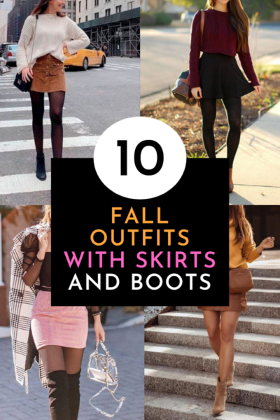 10 Fall Outfits with Skirts and Boots by Very Easy Makeup