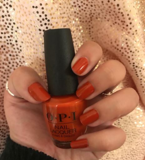 Halloween orange nail polish color by OPI - Suzi Needs a Loch Smith