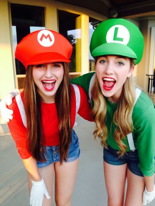 Mario and Luigi Halloween costumes for tweens and teenage girls