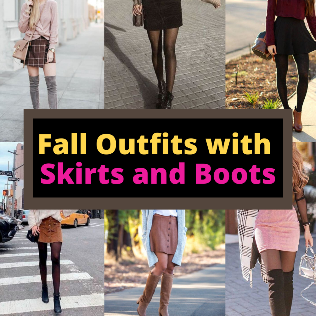 Fall Outfits with Skirts and Boots by Very Easy Makeup