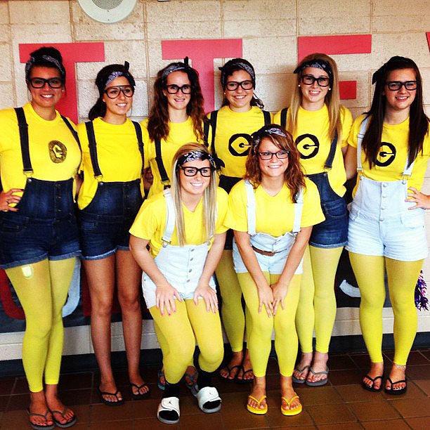 teacher group Halloween costume idea with Despicable Me Minions