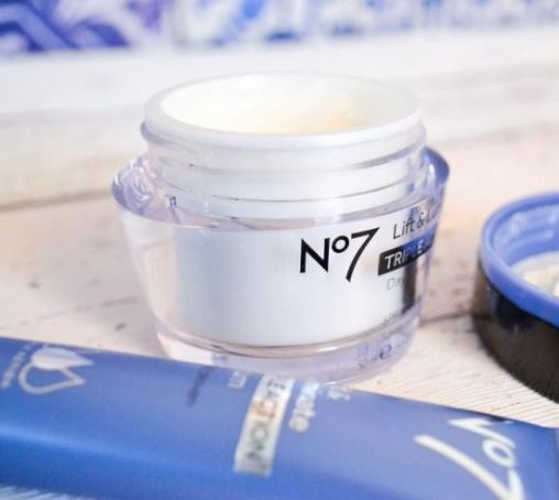 Boots No7 Lift and Luminate Night Cream for younger looking skin and affordable moisturizer at night