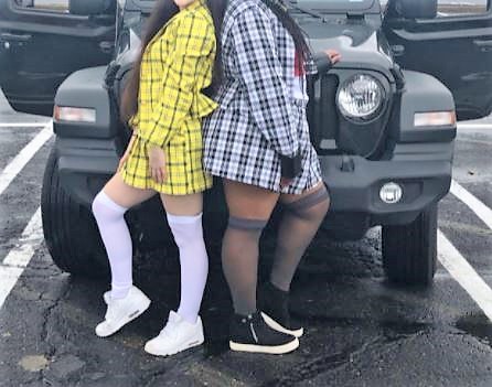 Dionne and Cher from Clueless with plus size teen Dionne costume for teenage girls
