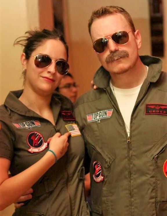 Goose and Maverick 80s movie costumes for couples