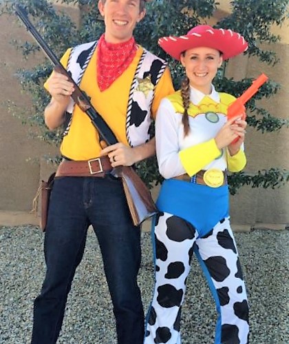 cute Disney costume idea for couples with Woody and Jessie from Toy Story