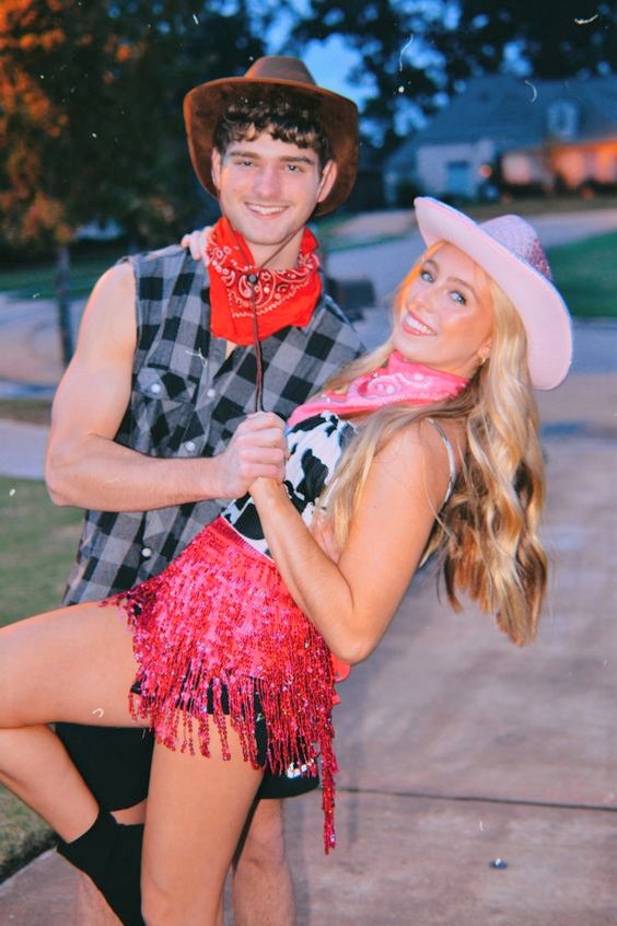 Sexy Cowgirl and Cowboy Halloween Costumes for Couples