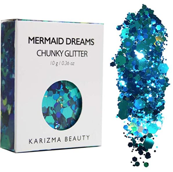 mermaid face glitter for mermaid and Ariel costume
