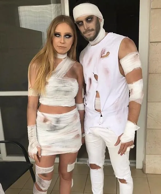 Sexy Couples Costumes as Mummies