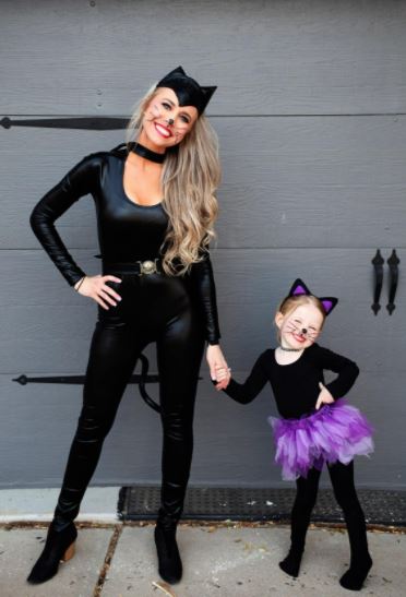 sexy Catwoman costume for women and for mom and daughter Halloween costume idea