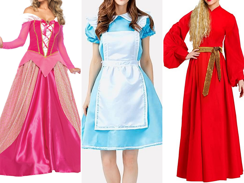 the best costumes for blondes including Princess Aurora, Alice, and Buttercup
