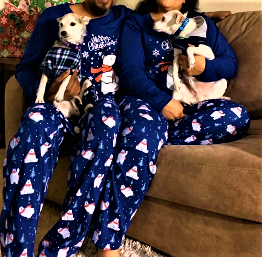 Christmas plus size snowman matching pajamas for family and dog