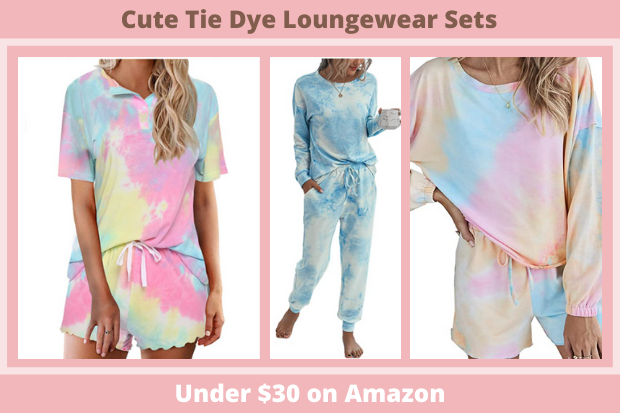 cute tie dye loungewear sets on Amazon
