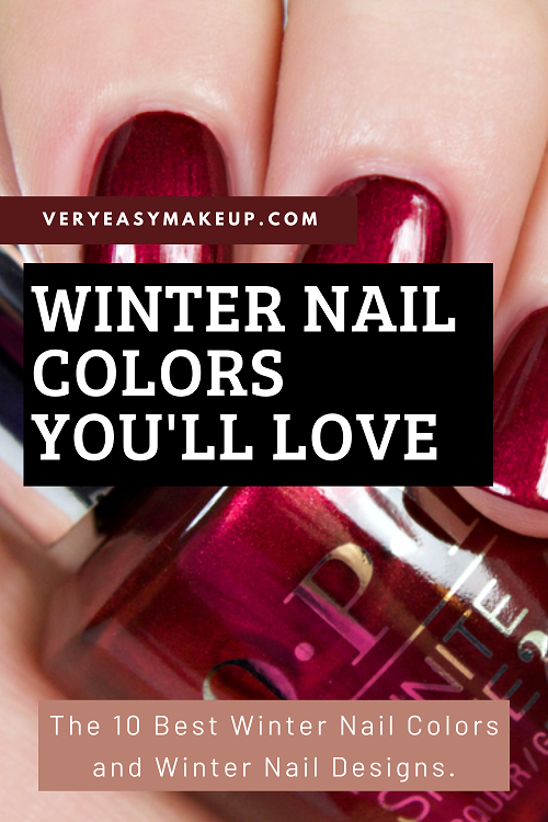 trending and popular winter nail color ideas and nail designs for winter by Very Easy Makeup