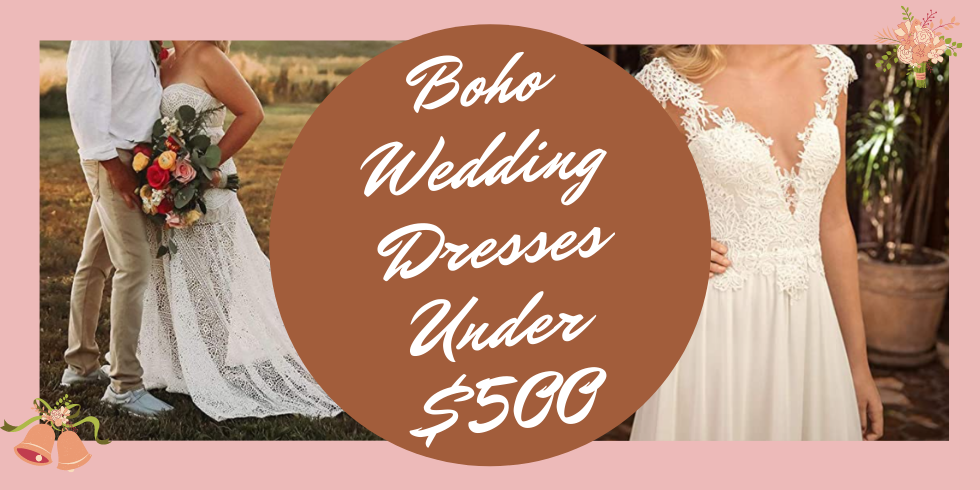 best lace boho wedding dresses online under $500 online on Amazon