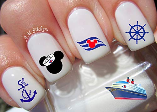 cute Disney cruise nail designs