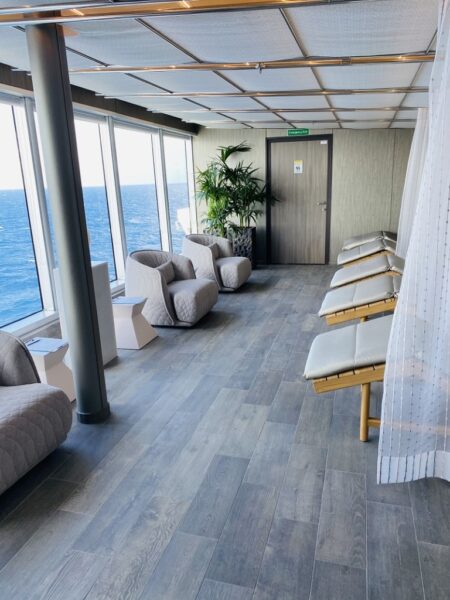 Holland America Rotterdam ship relaxation lounge and Greenhouse spa