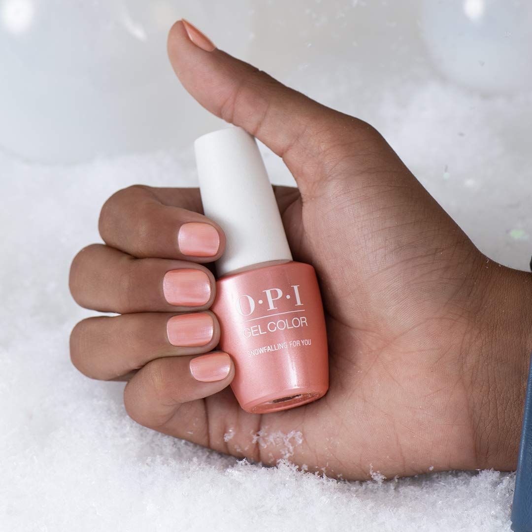 OPI January nails pink Snowfalling for You